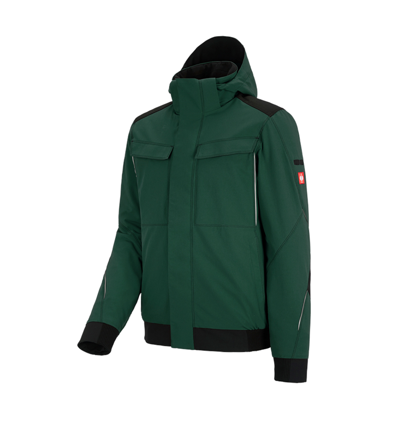 Pracovní bundy: Zimní funkční bunda e.s.dynashield + zelená/černá 2