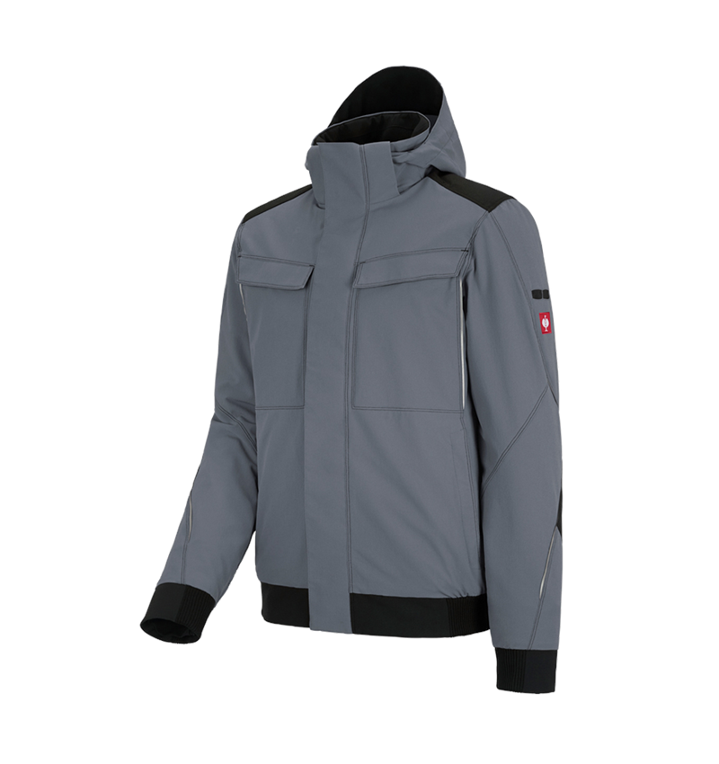 Truhlář / Stolař: Zimní funkční bunda e.s.dynashield + cement/černá 2