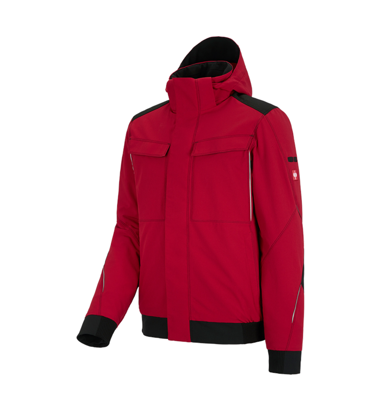 Pracovní bundy: Zimní funkční bunda e.s.dynashield + ohnivě červená/černá 2