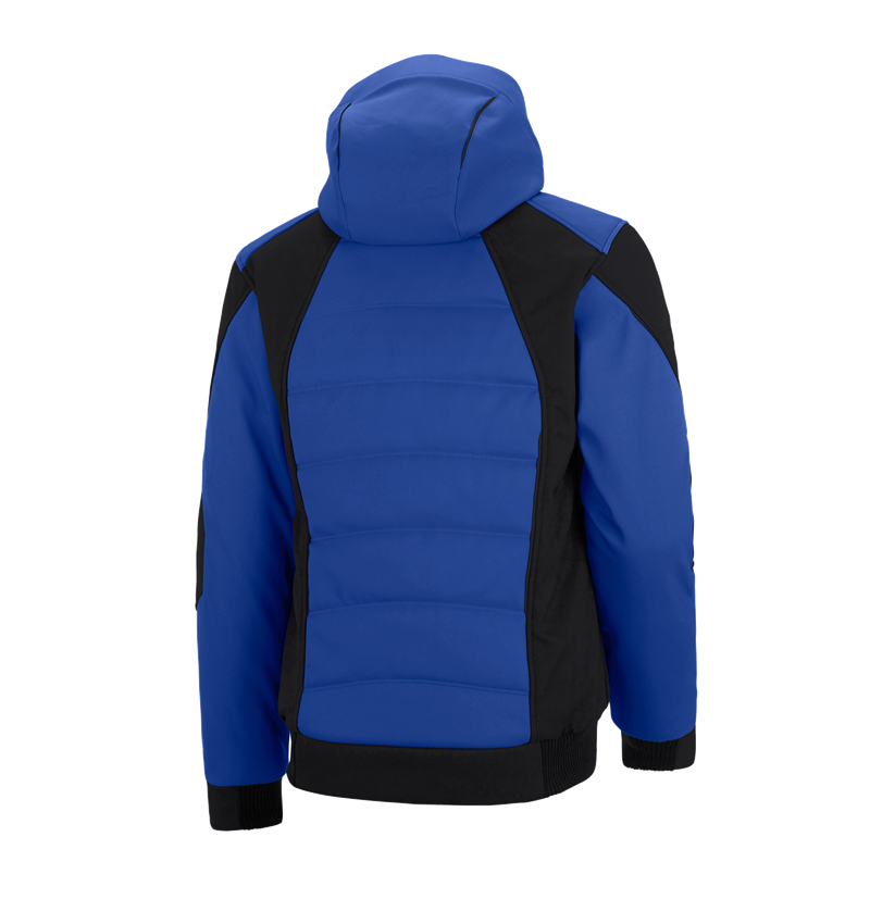 Pracovní bundy: Zimní softshellová bunda e.s.vision + modrá chrpa/černá 3