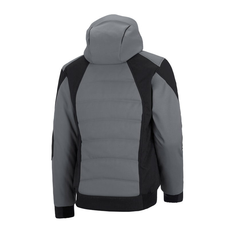 Chlad: Zimní softshellová bunda e.s.vision + cement/černá 3