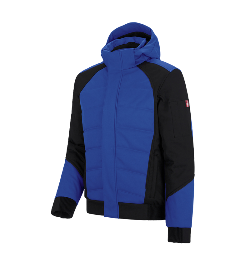 Pracovní bundy: Zimní softshellová bunda e.s.vision + modrá chrpa/černá 2