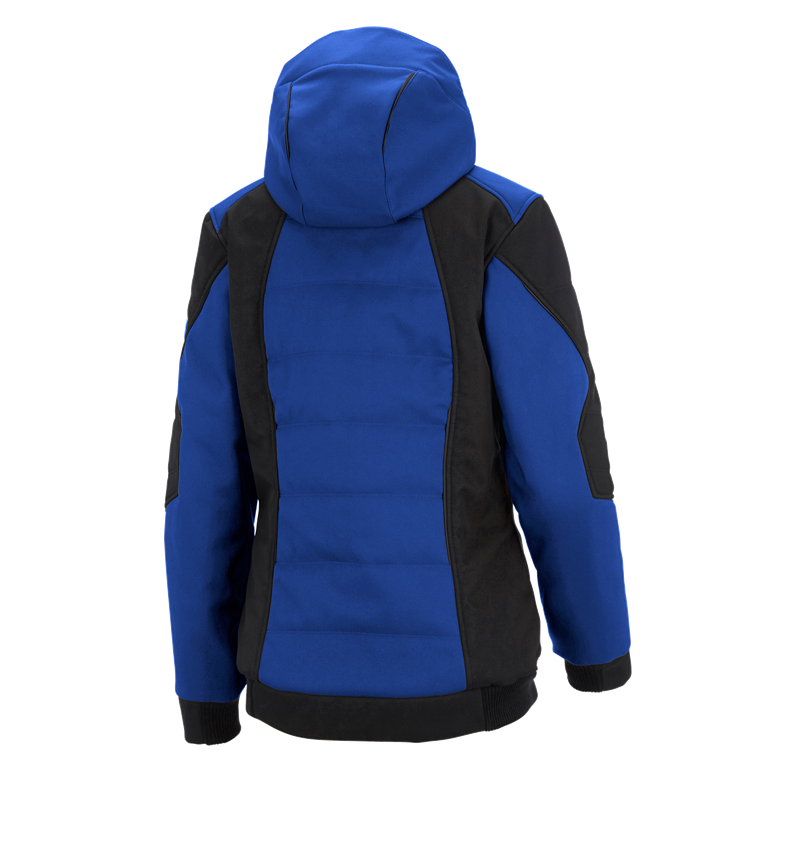 Pracovní bundy: Zimní softshellová bunda e.s.vision, dámské + modrá chrpa/černá 3