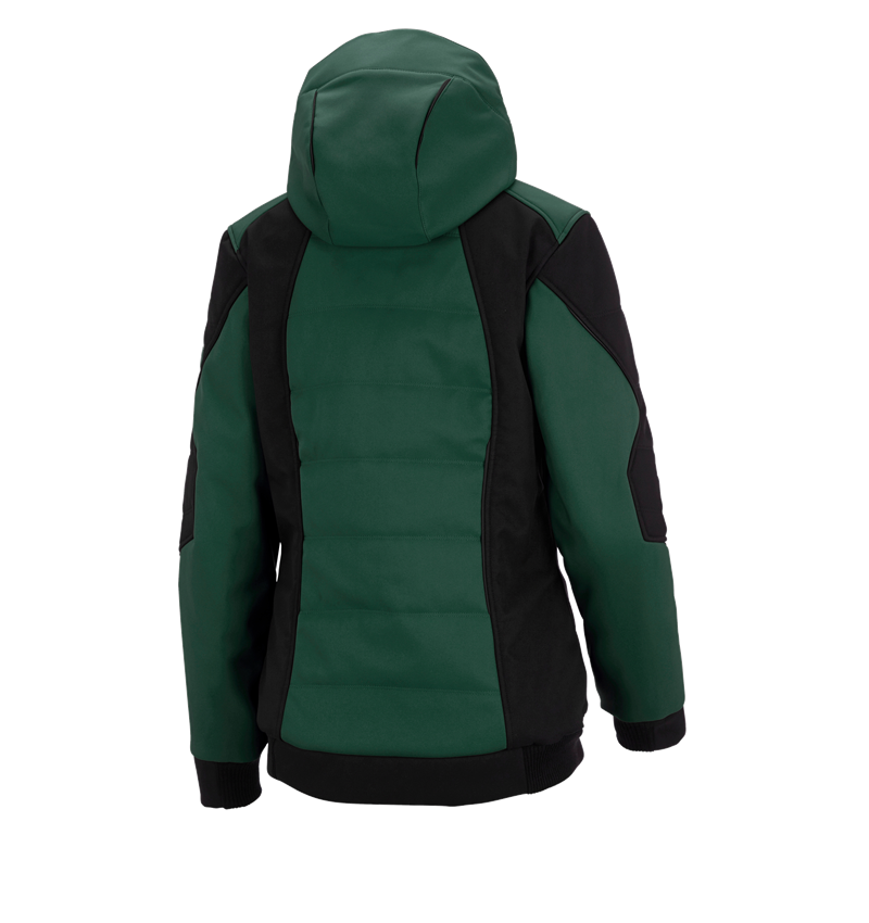 Pracovní bundy: Zimní softshellová bunda e.s.vision, dámské + zelená/černá 3