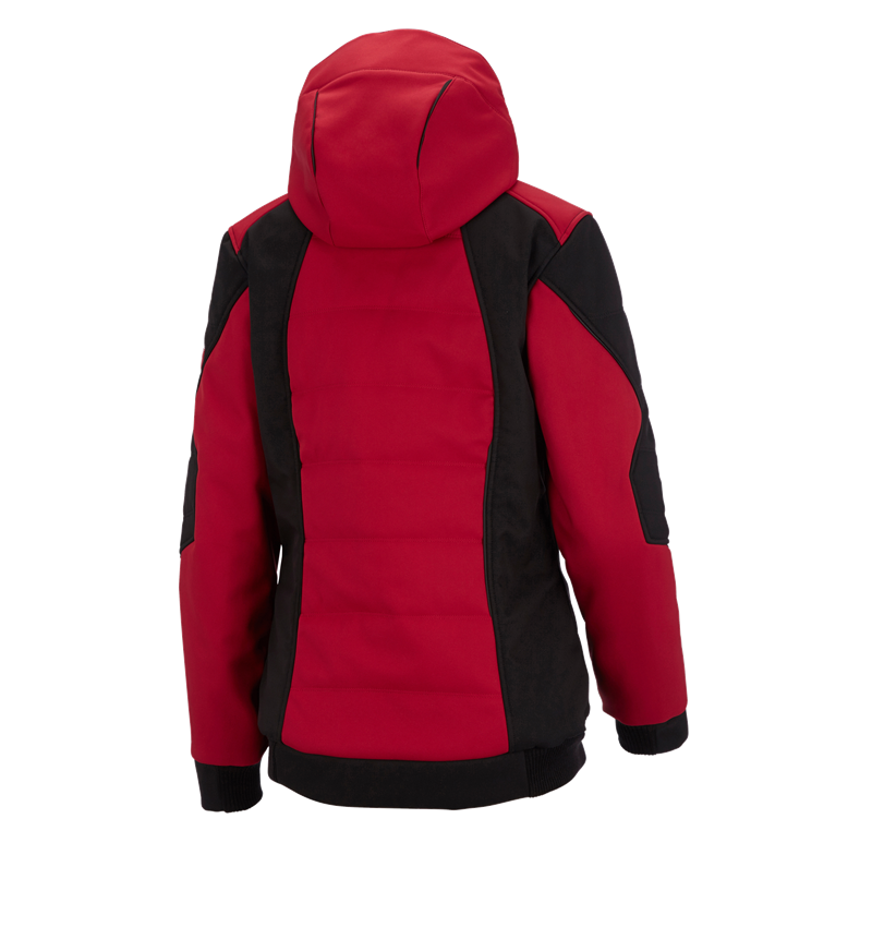 Pracovní bundy: Zimní softshellová bunda e.s.vision, dámské + červená/černá 3