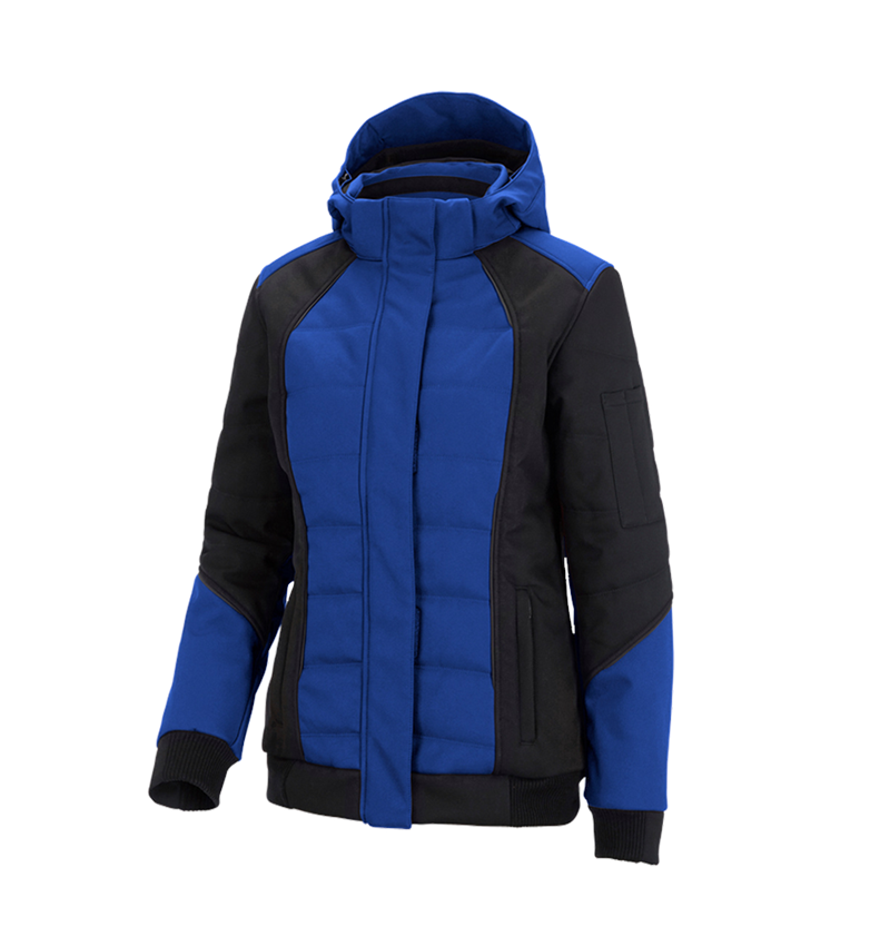 Pracovní bundy: Zimní softshellová bunda e.s.vision, dámské + modrá chrpa/černá 2