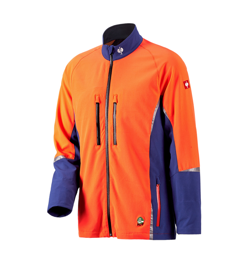 Pracovní bundy: e.s. Lesnická bunda, KWF + modrá chrpa/výstražná oranžová 2