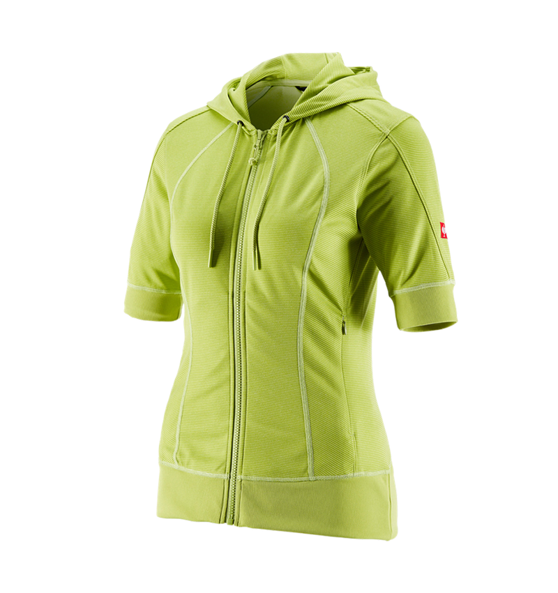 Trička | Svetry | Košile: e.s.Funkční bunda s kapucí stripe 3/4-rukávy, dám. + májové zelená 1