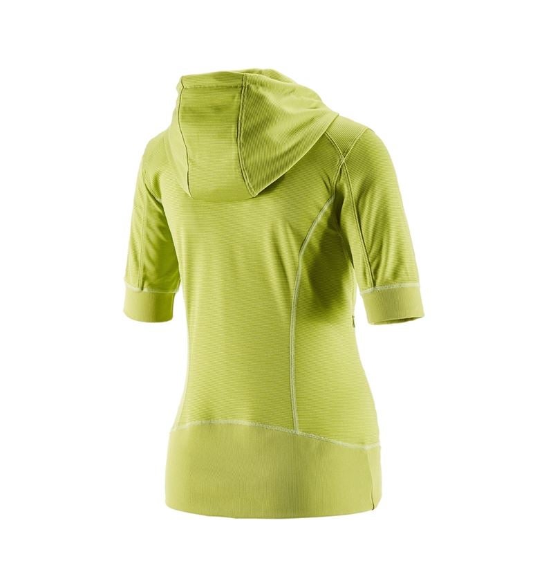 Trička | Svetry | Košile: e.s.Funkční bunda s kapucí stripe 3/4-rukávy, dám. + májové zelená 2