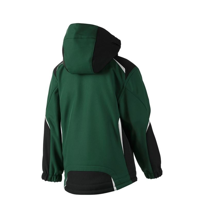 Bundy: Dětská softshellová bunda e.s.motion + zelená/černá 1