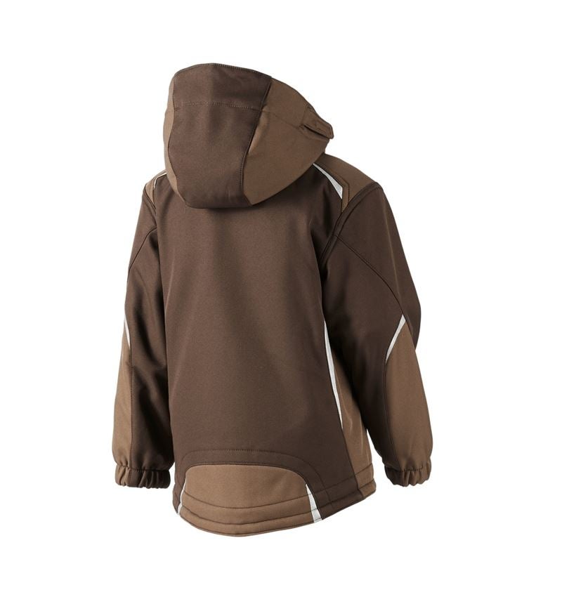 Bundy: Dětská softshellová bunda e.s.motion + kaštan/lískový oříšek 3