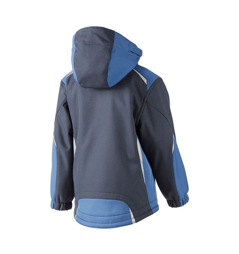 Bundy: Dětská softshellová bunda e.s.motion + pacifik/kobalt 3