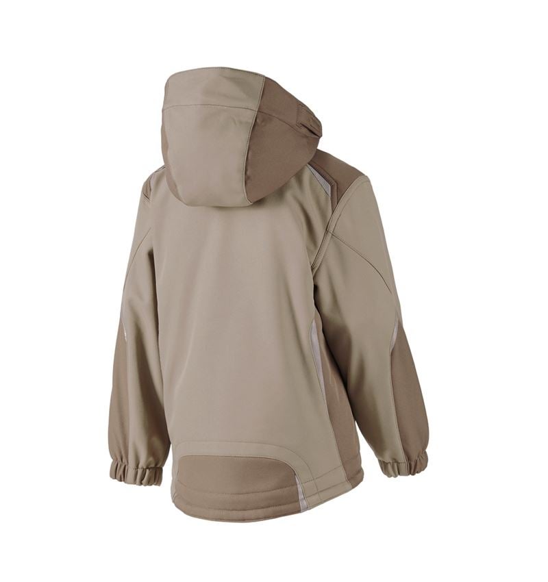 Bundy: Dětská softshellová bunda e.s.motion + jíl/rašelina 3