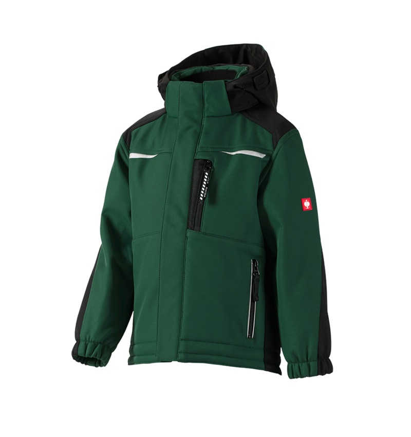Chlad: Dětská softshellová bunda e.s.motion + zelená/černá