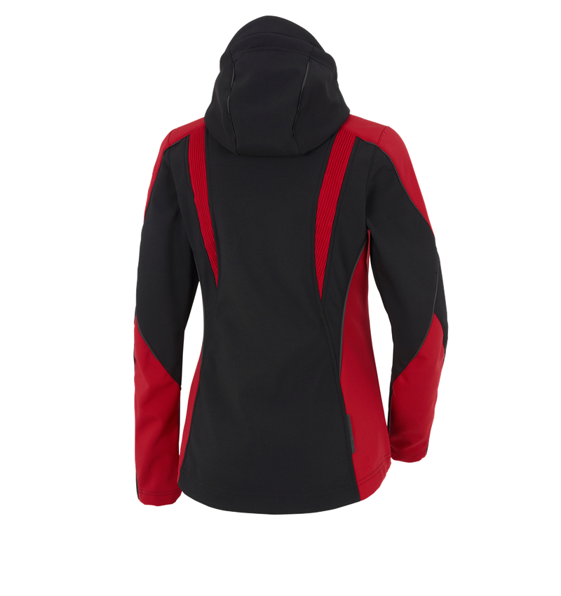 Pracovní bundy: Softshellová bunda e.s.vision, dámská  + černá/červená 3
