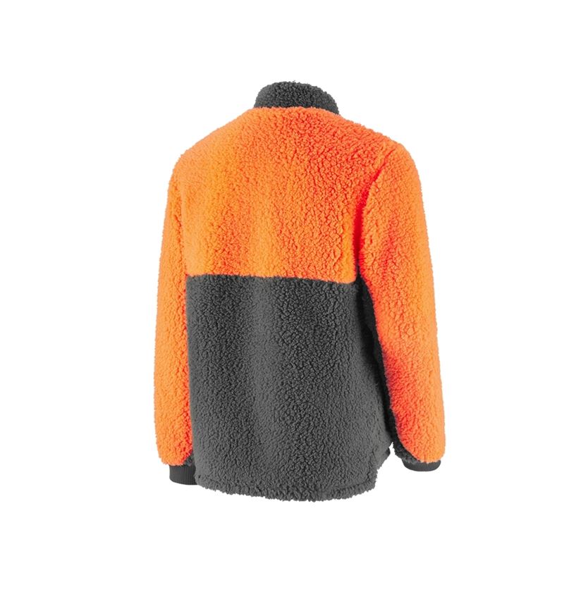 Pracovní bundy: e.s. Lesnická bunda z vlákenného rouna + výstražná oranžová/karbonová šedá 3