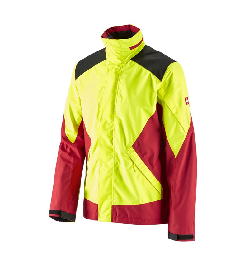 Pracovní bundy: e.s. Lesnická bunda do deště + výstražná žlutá/ohnivě červená 2
