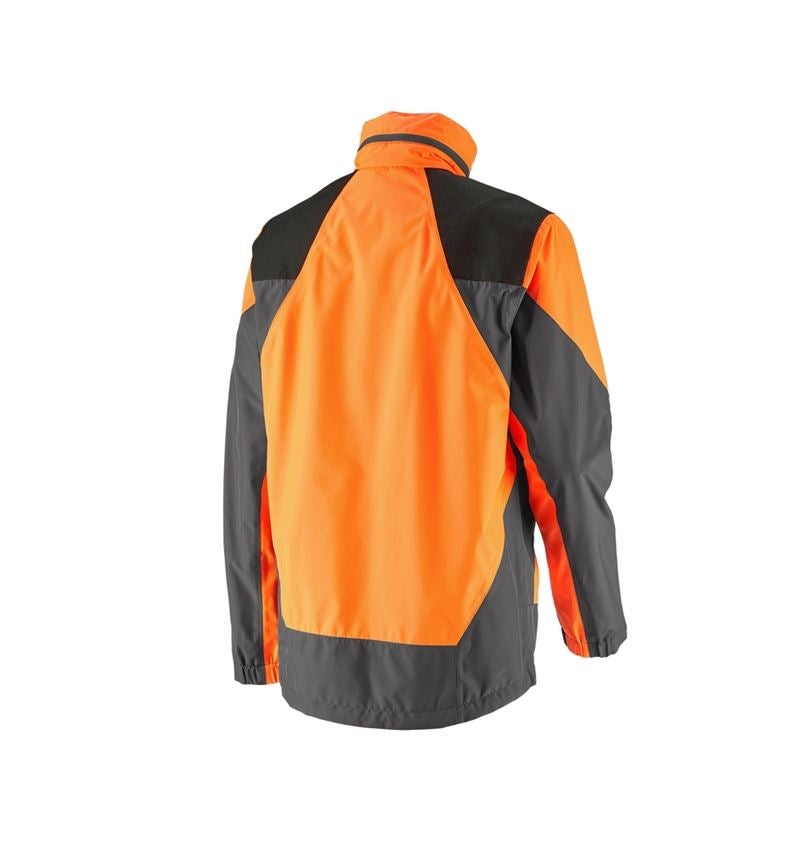 Pracovní bundy: e.s. Lesnická bunda do deště + výstražná oranžová/karbonová šedá 3