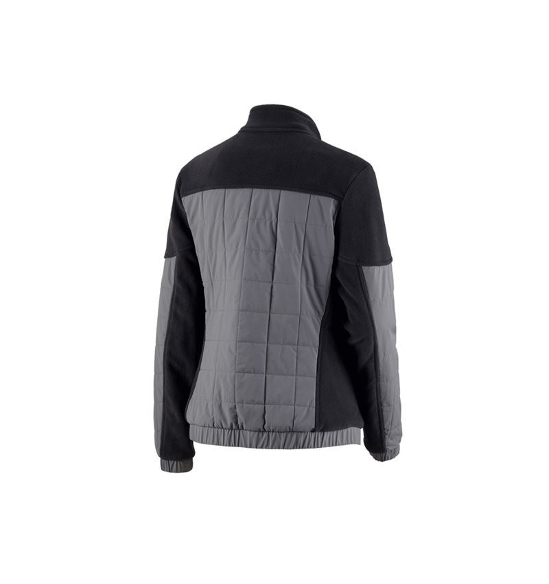 Pracovní bundy: Fleecová bunda hybrid e.s.concrete, dámská + černá/čedičově šedá 3