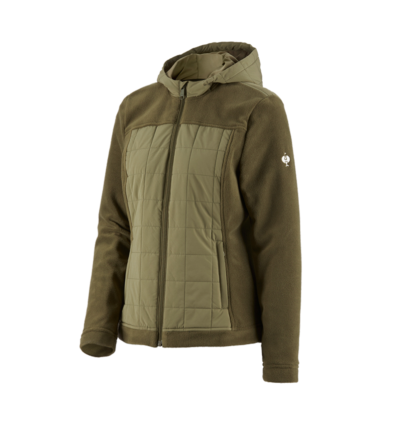 Témata: Fleecová bunda kapucí hybrid e.s.concrete,dámské + bahnitá zelená/kavylová zelená 2