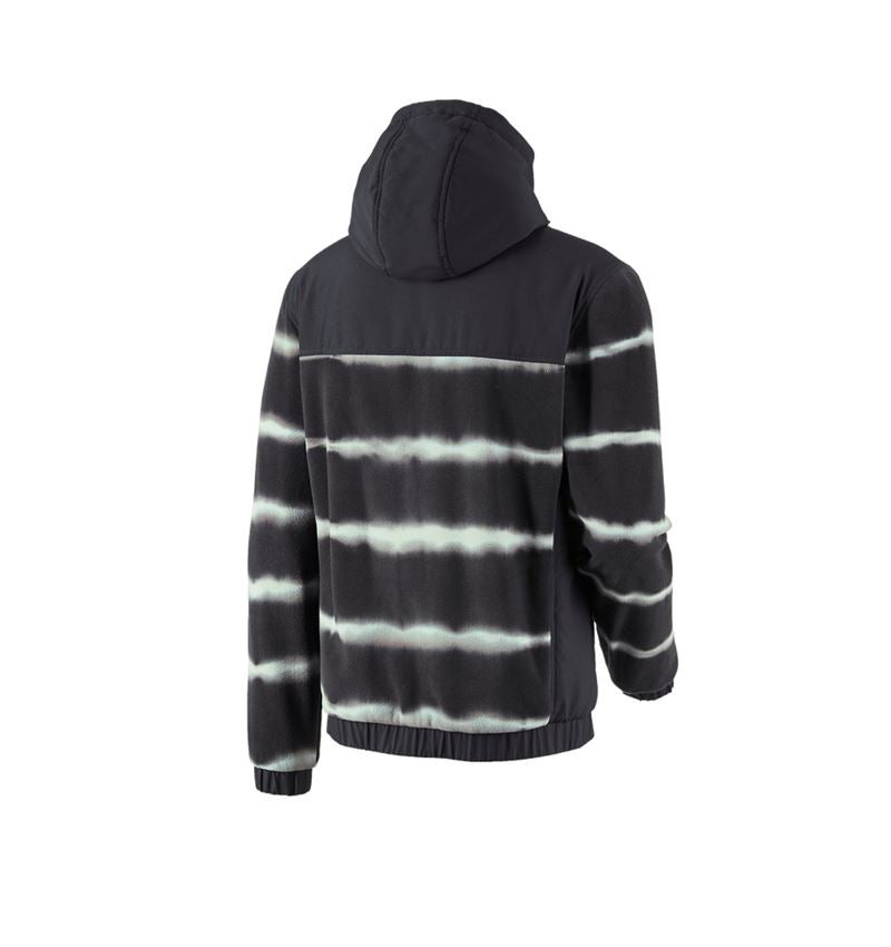 Pracovní bundy: Fleecová bunda s kapucí hyb tie-dye e.s.motion ten + oxidově černá/magnetická šedá 3