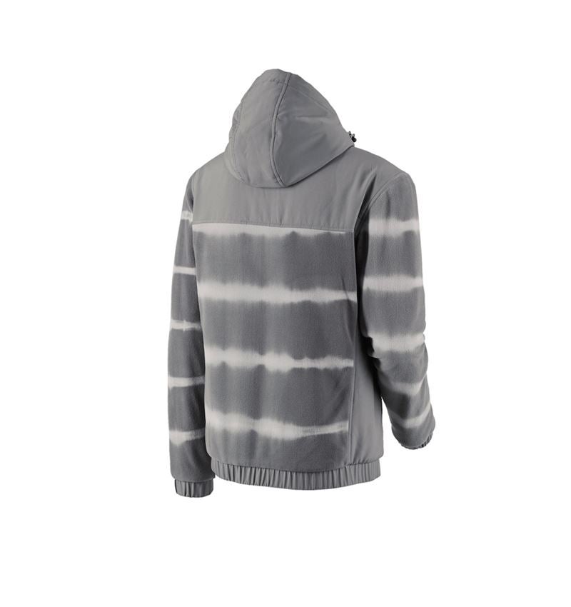 Pracovní bundy: Fleecová bunda s kapucí hyb tie-dye e.s.motion ten + granitová/opálově šedá 4