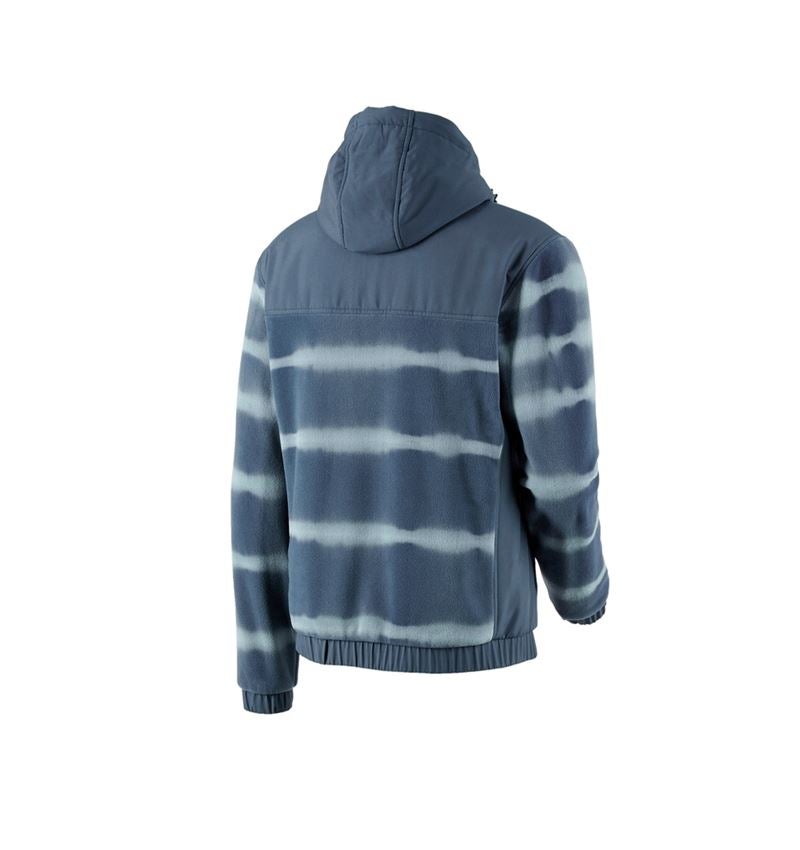 Pracovní bundy: Fleecová bunda s kapucí hyb tie-dye e.s.motion ten + břidlicová modrá/kouřově modrá 4