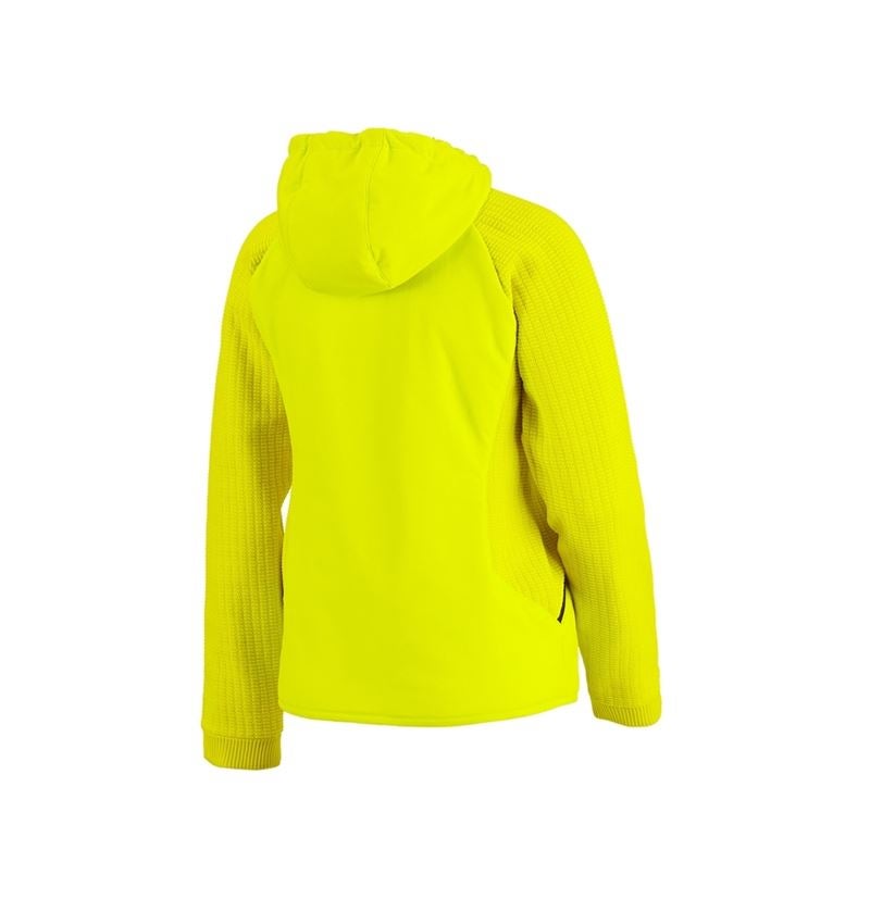Pracovní bundy: Úpletová bunda s kapucí hybrid e.s.trail, dámská + acidově žlutá/černá 4