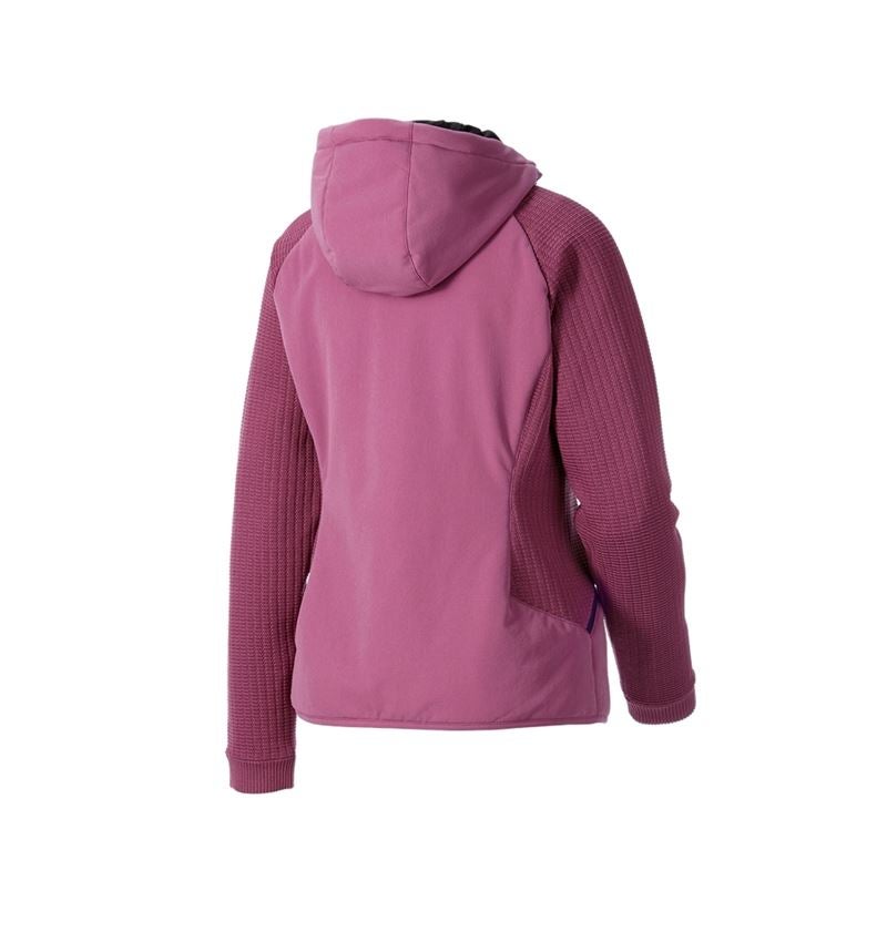 Oděvy: Úpletová bunda s kapucí hybrid e.s.trail, dámská + tara pink/hlubinněmodrá 5