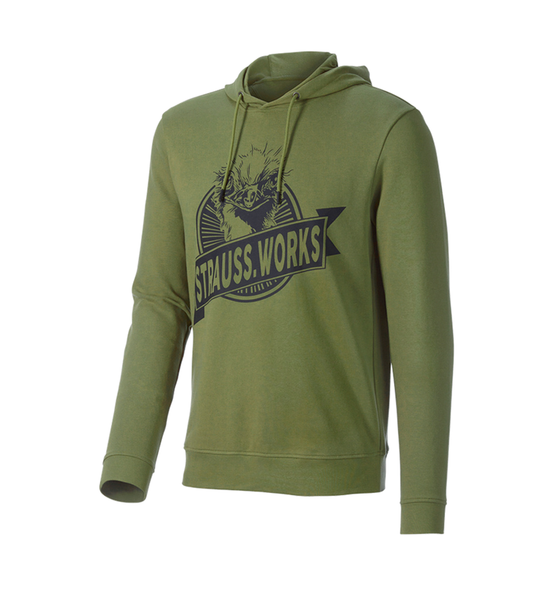 Trička, svetry & košile: Mikina s kapucí e.s.iconic works + horská zelená 3