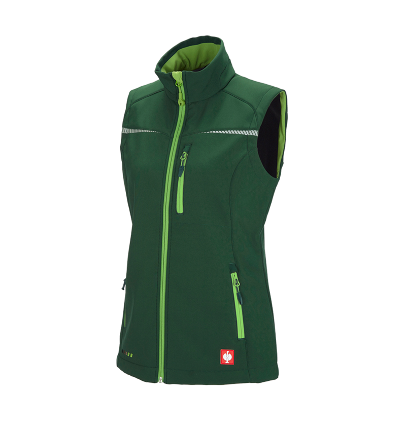 Pracovní vesty: Softshellová vesta e.s.motion 2020, dámská + zelená/mořská zelená 2