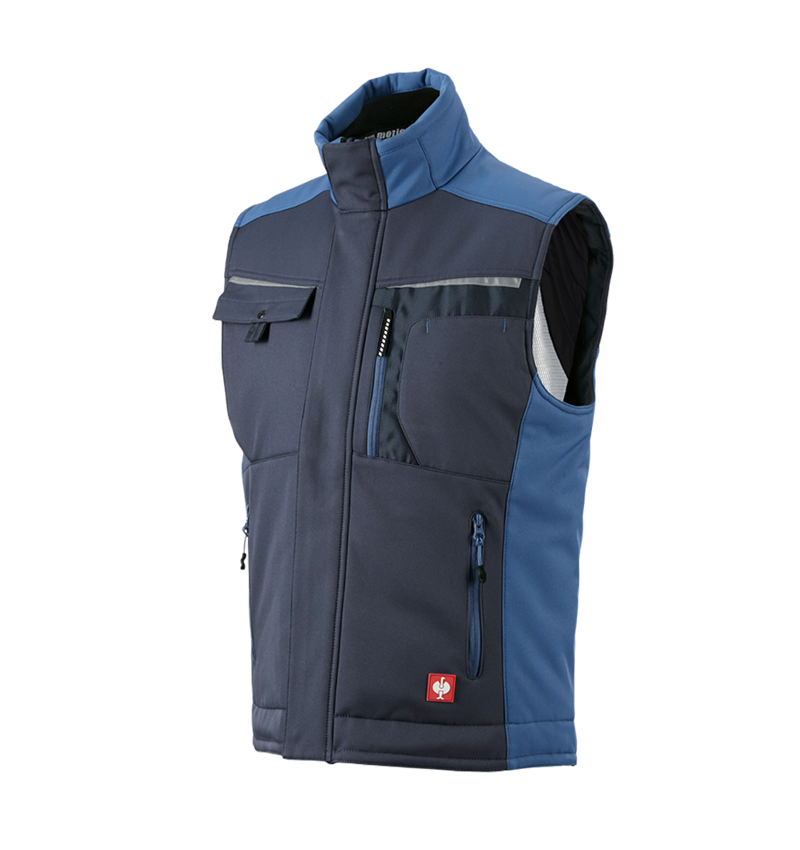 Pracovní vesty: Softshellová vesta e.s.motion + pacifik/kobalt 2