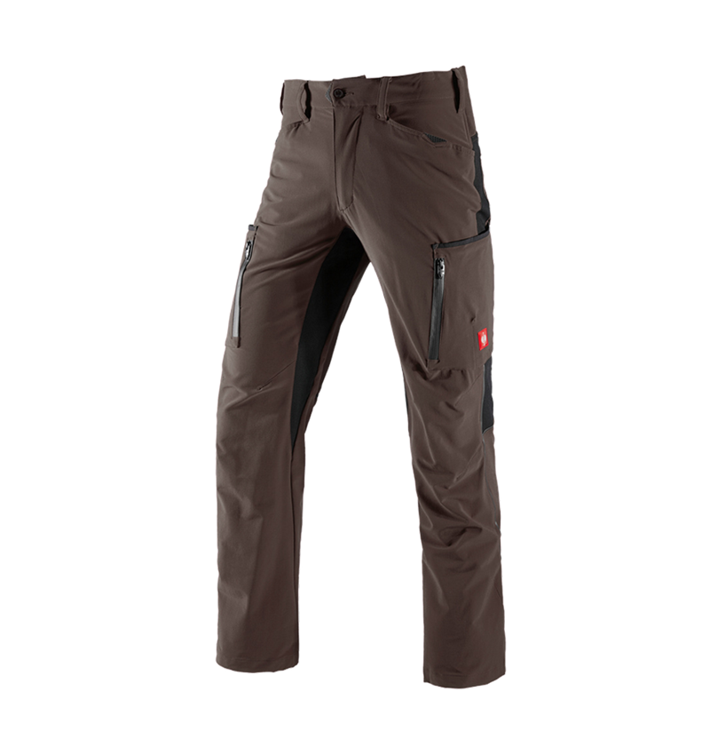Pracovní kalhoty: Cargo kalhoty e.s.vision stretch, pánské + kaštan/černá 2
