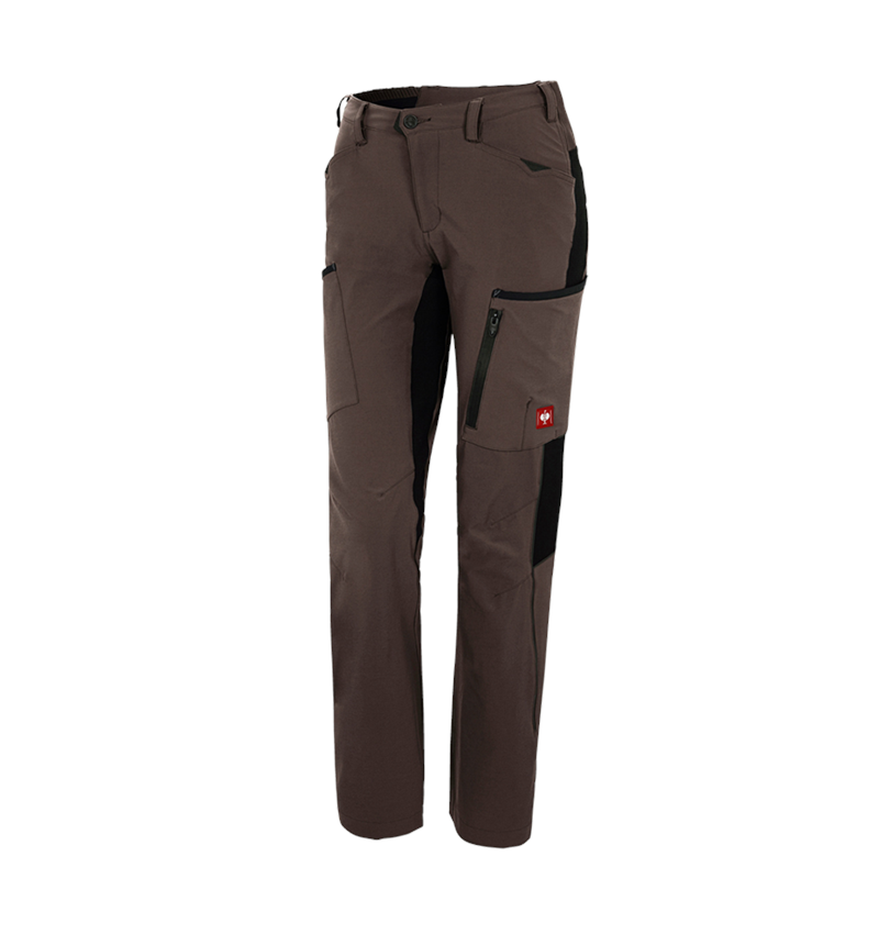 Pracovní kalhoty: Cargo kalhoty e.s.vision stretch, dámské + kaštan/černá 2