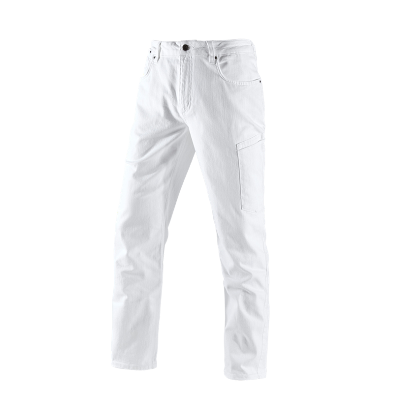 Pracovní kalhoty: e.s. Džíny se 7 kapsami + bílá 2