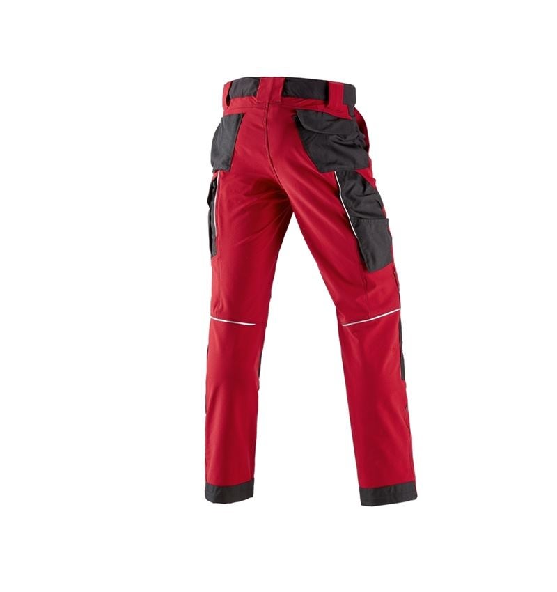 Pracovní kalhoty: Funkční kalhoty e.s.dynashield + ohnivě červená/černá 3