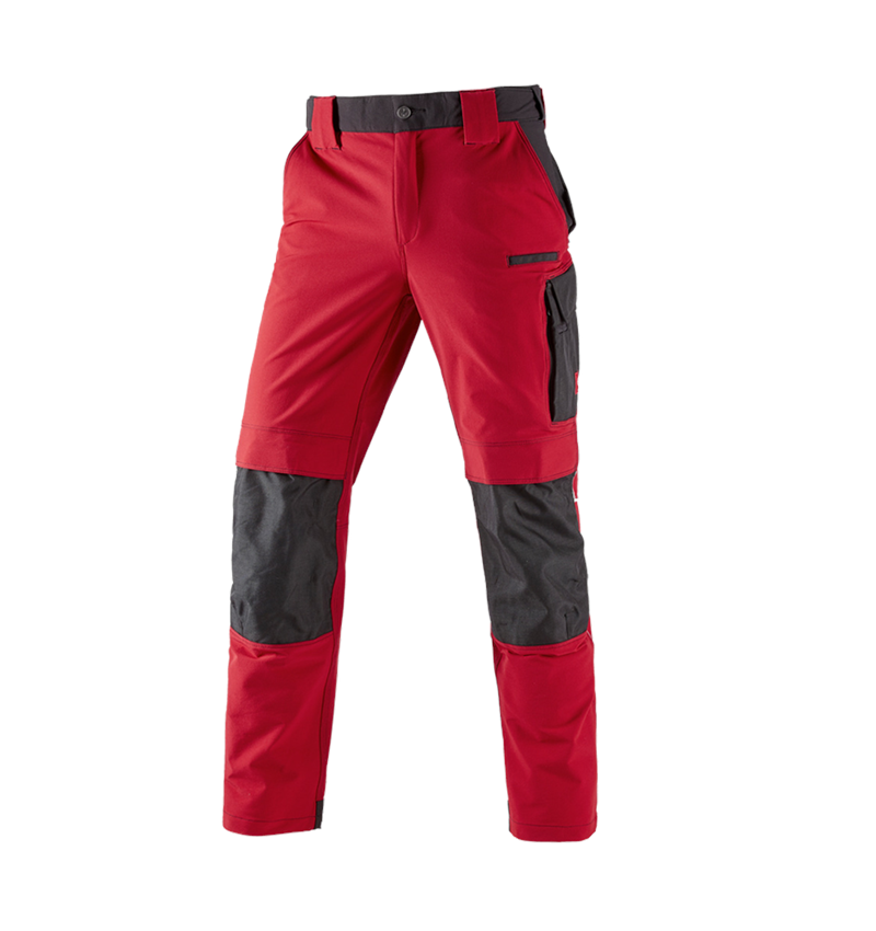 Truhlář / Stolař: Funkční kalhoty e.s.dynashield + ohnivě červená/černá 2