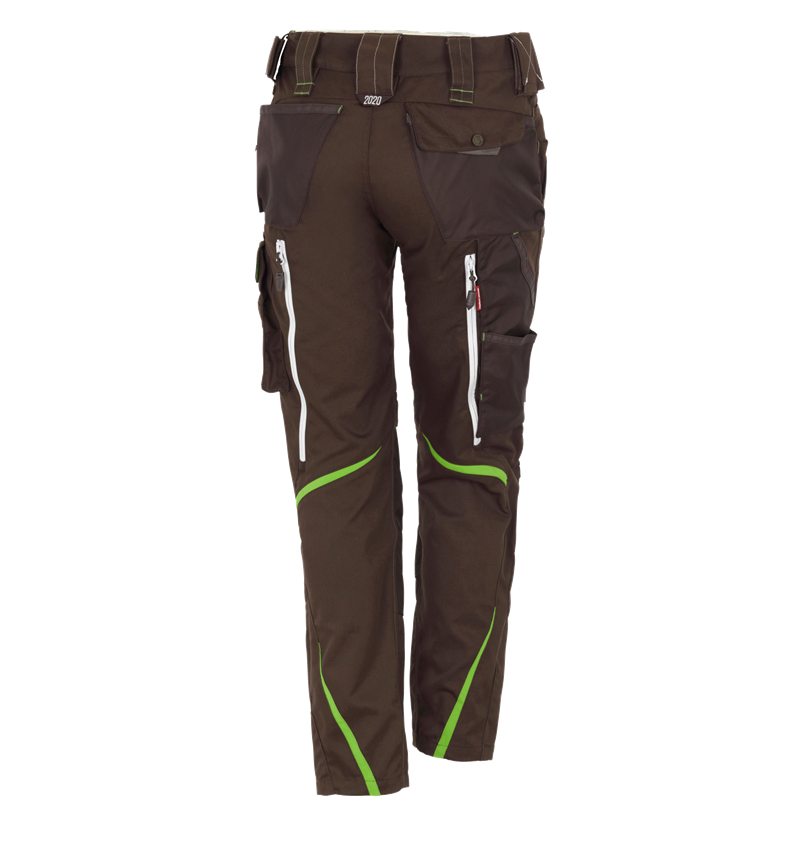 Pracovní kalhoty: Dámské kalhoty e.s.motion 2020 zimní + kaštan/mořská zelená 3