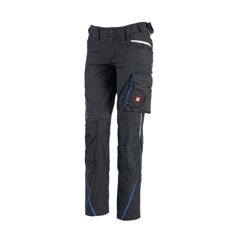 Pracovní kalhoty: Dámské kalhoty e.s.motion 2020 zimní + grafit/enciánově modrá 1