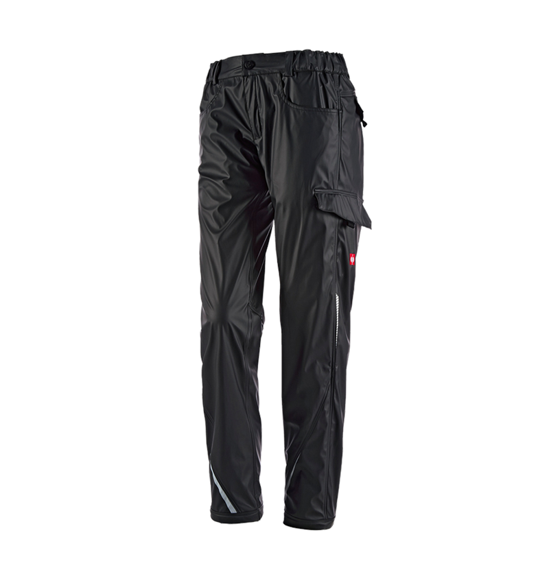 Pracovní kalhoty: Kalhoty do deště e.s.motion 2020 superflex, dámská + černá/platinová 1
