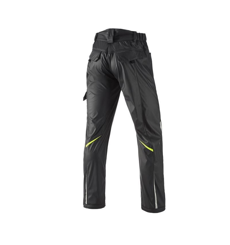 Pracovní kalhoty: Kalhoty do deště e.s.motion 2020 superflex + černá/výstražná žlutá/výstražná oranžová 3