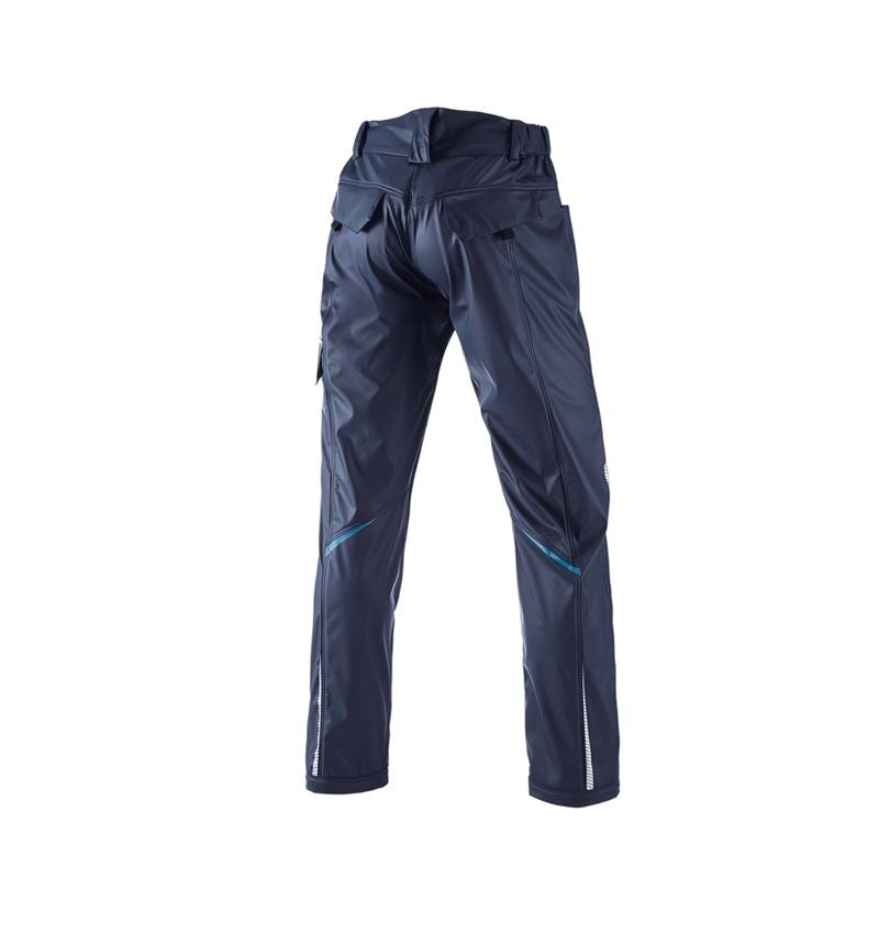 Pracovní kalhoty: Kalhoty do deště e.s.motion 2020 superflex + tmavomodrá/atol 3