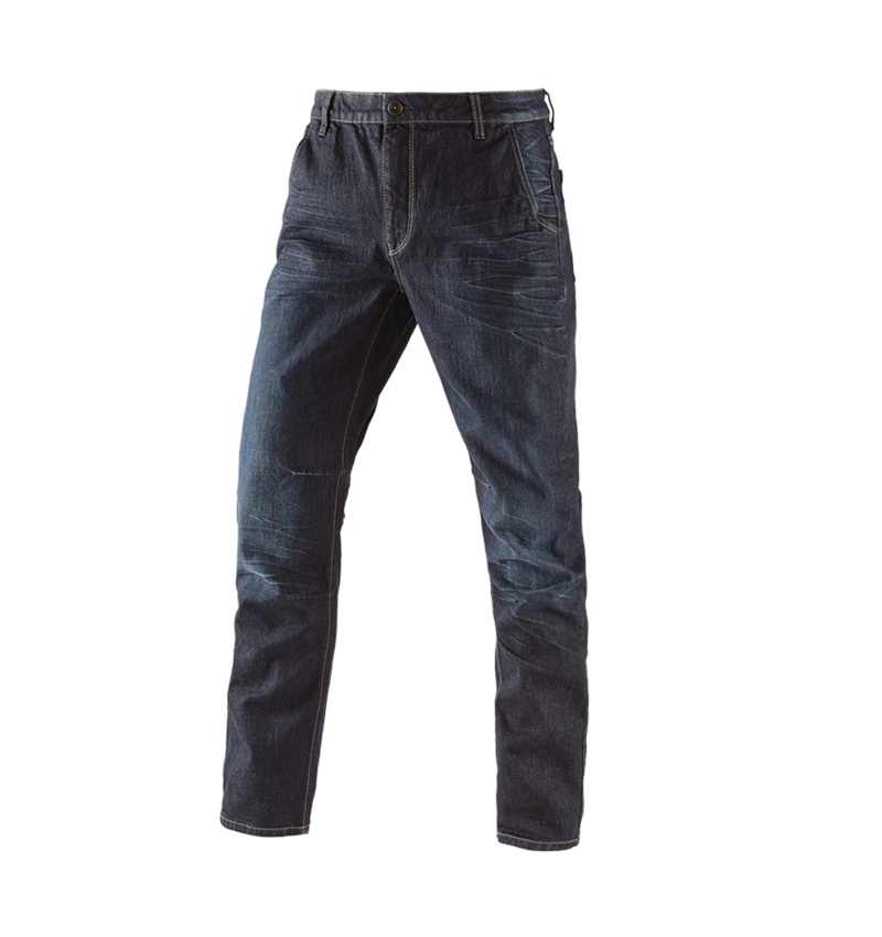 Pracovní kalhoty: e.s. Džíny s 5 kapsami POWERdenim + darkwashed 1