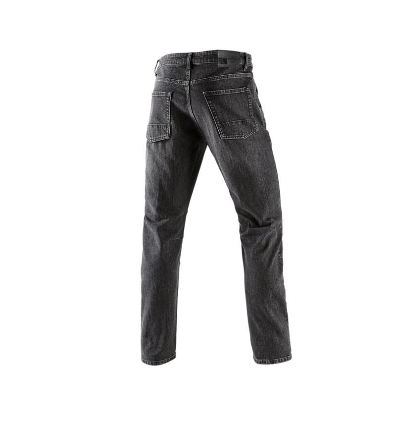 Pracovní kalhoty: e.s. Džíny s 5 kapsami POWERdenim + blackwashed 3