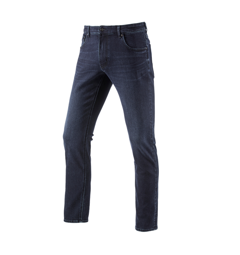 Pracovní kalhoty: e.s. Zimní strečové džíny s 5 kapsami + darkwashed 1