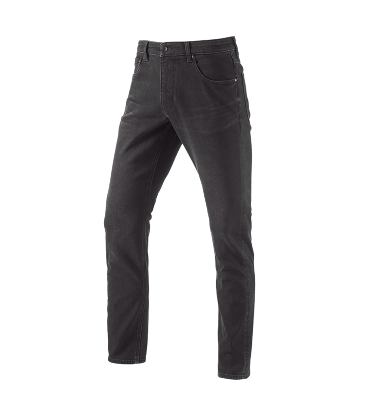 Pracovní kalhoty: e.s. Zimní strečové džíny s 5 kapsami + blackwashed 1