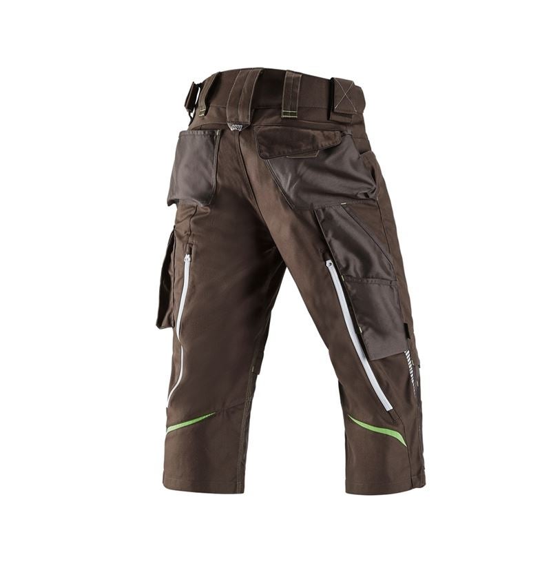 Pracovní kalhoty: Pirátské kalhoty e.s.motion 2020 + kaštan/mořská zelená 3