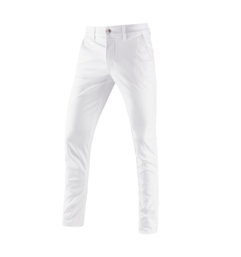 Pracovní kalhoty: e.s. Pracovní kalhoty s 5 kapsami Chino + bílá 2