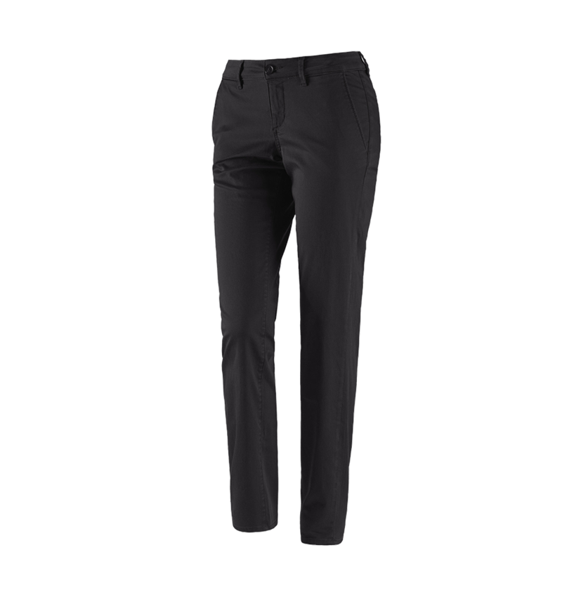Pracovní kalhoty: e.s. Pracovní kalhoty s 5 kapsami Chino, dámské + černá 2