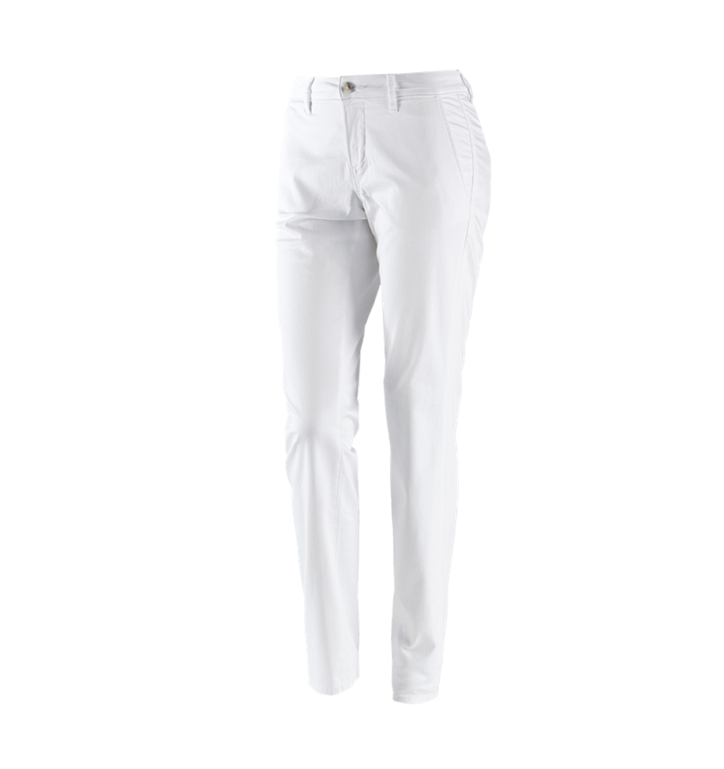 Témata: e.s. Pracovní kalhoty s 5 kapsami Chino, dámské + bílá 2